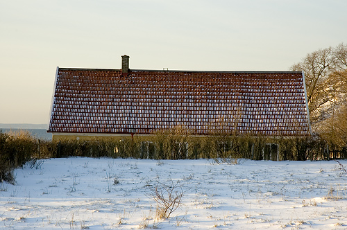 Hustak vid Rustningshamn